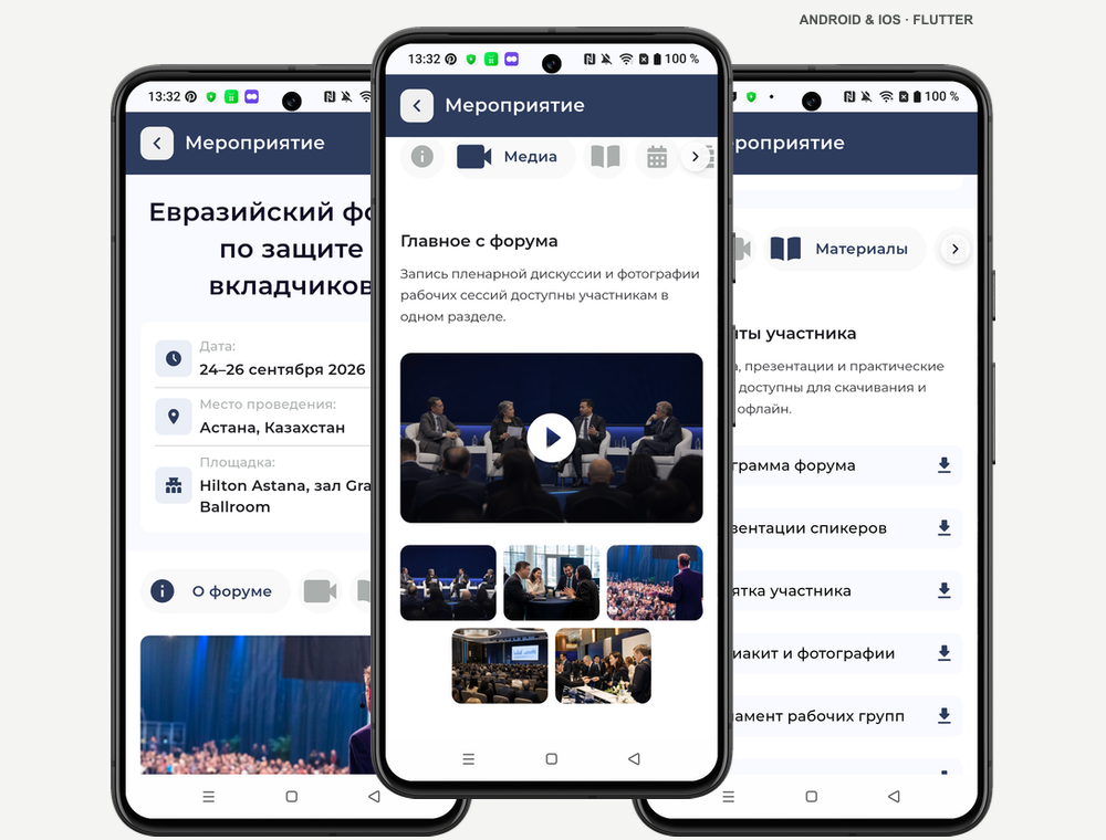 Экраны кроссплатформенного приложения Мероприятия ССВ ЕАЭС